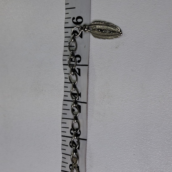 Silvertone concho Necklace 23" to 26" - Picture 6 of 10